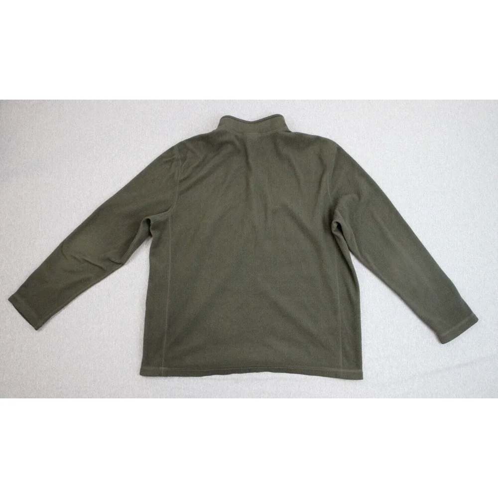 The North Face Sweatshirt Mens XL Green Fleece 1/4 Zip Mock Neck‎ Long Sleeve